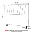 Cabeceira Cama Box Solteiro Dublin 90cm Linho Bege - Desk Des