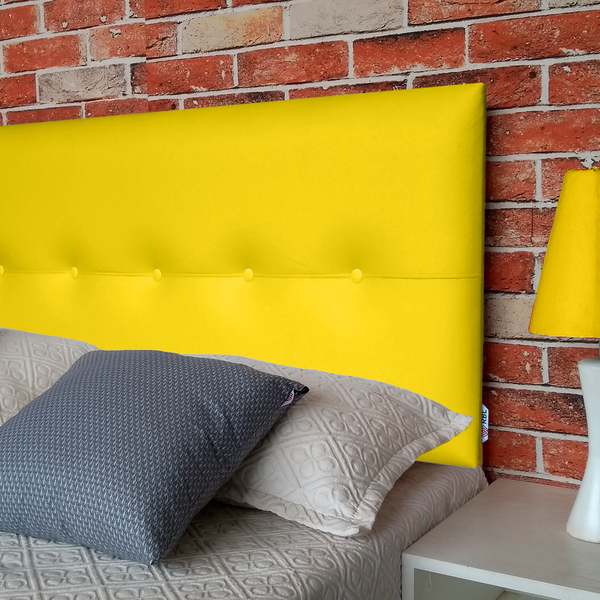 Cabeceira Cama Box Solteiro Durasi 05 Amarelo 90 X 60 Rbl