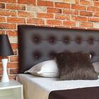 Cabeceira Cama Box Solteiro Durasi 10 Corino Marrom- 90 X 60