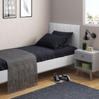 Cabeceira Cama Box Solteiro Estofada 90cm Forro Branco - Box