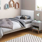 Cabeceira Cama Box Solteiro Estofada 90cm Revestimento Branco