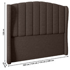 Cabeceira Cama Box Solteiro Gracia 104cm Linho Marrom - Desk