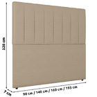 Cabeceira Cama Box Solteiro Ivana 90cm Sintético Bege - Desk