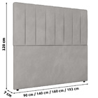 Cabeceira Cama Box Solteiro Ivana 90cm Veludo Prata - Desk De