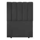 Cabeceira Cama Box Solteiro Kharla 90cm Veludo Cinza - Desk D