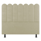 Cabeceira Cama Box Solteiro Lana 100cm Sintético Bege - Desk