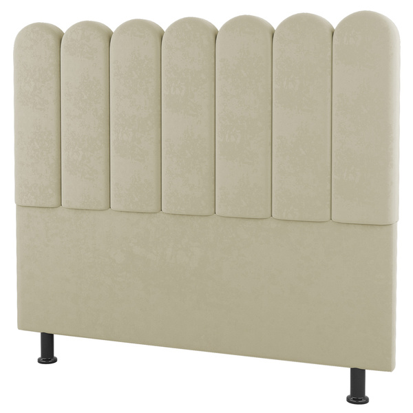 Cabeceira Cama Box Solteiro Lana 100cm Sintético Bege - Desk
