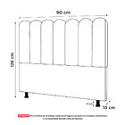 Cabeceira Cama Box Solteiro Lana 90cm Sintético Preto - Desk