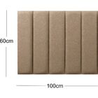 Cabeceira Cama Box Solteiro Linho Bege Kit Com 5 Placas