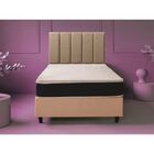 Cabeceira Cama Box Solteiro Linho Bege Kit Com 5 Placas