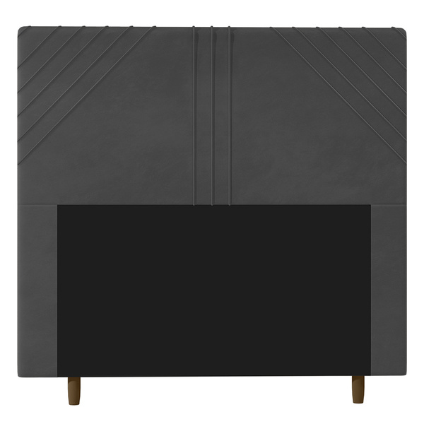 Cabeceira Cama Box Solteiro Lisboa 90cm Suede Cinza - Desk De