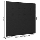 Cabeceira Cama Box Solteiro Luana 90cm Linho Preto - Desk Des