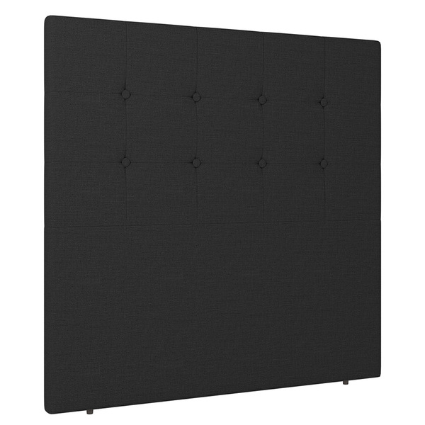 Cabeceira Cama Box Solteiro Luana 90cm Linho Preto - Desk Des