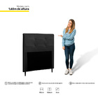 Cabeceira Cama Box Solteiro Luna 90cm Corano Preto - Desk Des