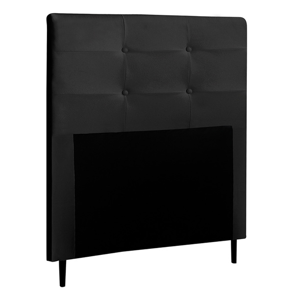 Cabeceira Cama Box Solteiro Luna 90cm Corano Preto - Desk Des