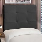 Cabeceira Cama Box Solteiro Luna 90cm Corano Preto - Desk Des