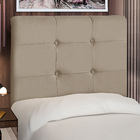 Cabeceira Cama Box Solteiro Luna 90cm Suede Bege - Desk Design