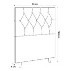 Cabeceira Cama Box Solteiro Madrid 90cm Suede Bege - Desk Des