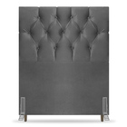 Cabeceira Cama Box Solteiro Madrid 90cm Suede Cinza - Desk De