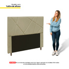 Cabeceira Cama Box Solteiro Mali 90cm Corano Bege - Desk Desi