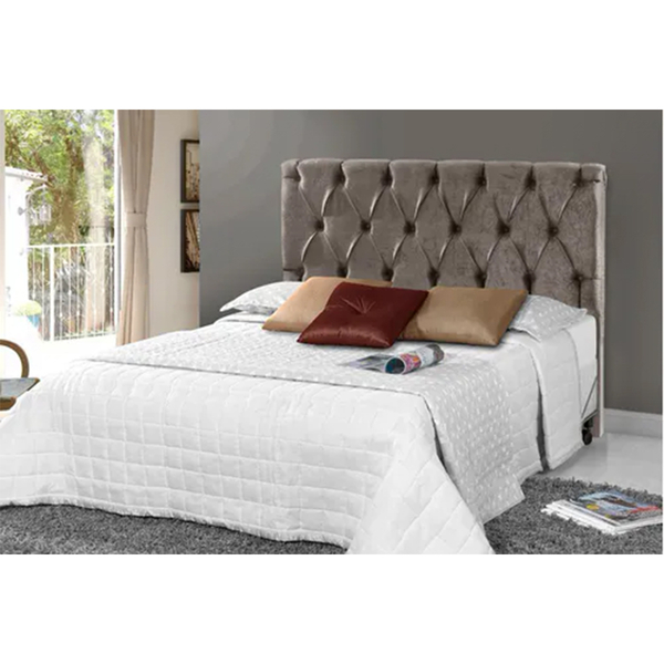 Cabeceira Cama Box Solteiro Mcdvg 90cm X 1,28mt Suede Cinza