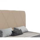 Cabeceira Cama Box Solteiro Mega 90cm Suede Bege Claro