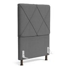 Cabeceira Cama Box Solteiro Mel 90cm Com Frame Linho Cinza -