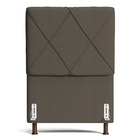 Cabeceira Cama Box Solteiro Mel 90cm Com Frame Linho Marrom -