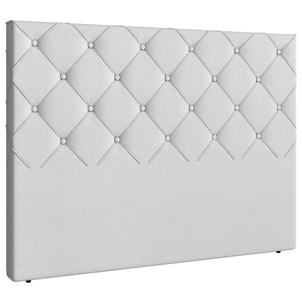 Cabeceira Cama Box Solteiro Millano 90cm Sintético Branco - D