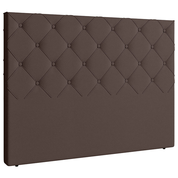 Cabeceira Cama Box Solteiro Millano 90cm Sintético Marrom - D
