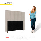 Cabeceira Cama Box Solteiro Nala 90cm Veludo Bege - Desk Desi