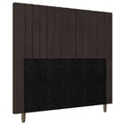 Cabeceira Cama Box Solteiro Nala 90cm Veludo Marrom - Desk De