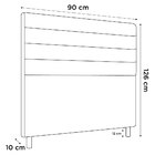 Cabeceira Cama Box Solteiro Napoli 90cm Linho Cinza - Desk De