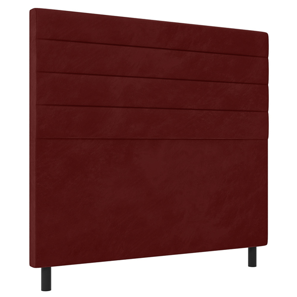 Cabeceira Cama Box Solteiro Napoli 90cm Veludo Vinho - Desk D