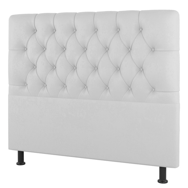 Cabeceira Cama Box Solteiro Nice 90cm Sintético Branco - Desk