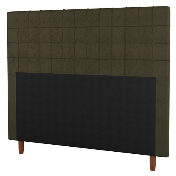 Cabeceira Cama Box Solteiro Parisis 90cm Suede Marrom - Desk