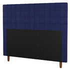 Cabeceira Cama Box Solteiro Parisis 90cm Veludo Azul - Desk D