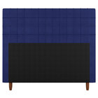 Cabeceira Cama Box Solteiro Parisis 90cm Veludo Azul - Desk D