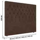 Cabeceira Cama Box Solteiro Petra 90cm Veludo Marrom - Desk D