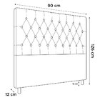 Cabeceira Cama Box Solteiro Potenza 90cm Linho Marrom - Desk