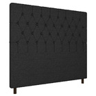 Cabeceira Cama Box Solteiro Potenza 90cm Linho Preto - Desk D
