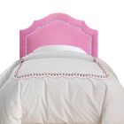 Cabeceira Cama Box Solteiro Provençal Veludo Rosê Com Tachas