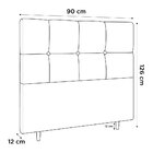 Cabeceira Cama Box Solteiro Roma 90cm Sintético Branco - Desk