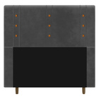 Cabeceira Cama Box Solteiro Roma 90cm Suede Cinza - Desk Desi