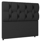Cabeceira Cama Box Solteiro Spezia Luxo 90cm Linho Preto - De