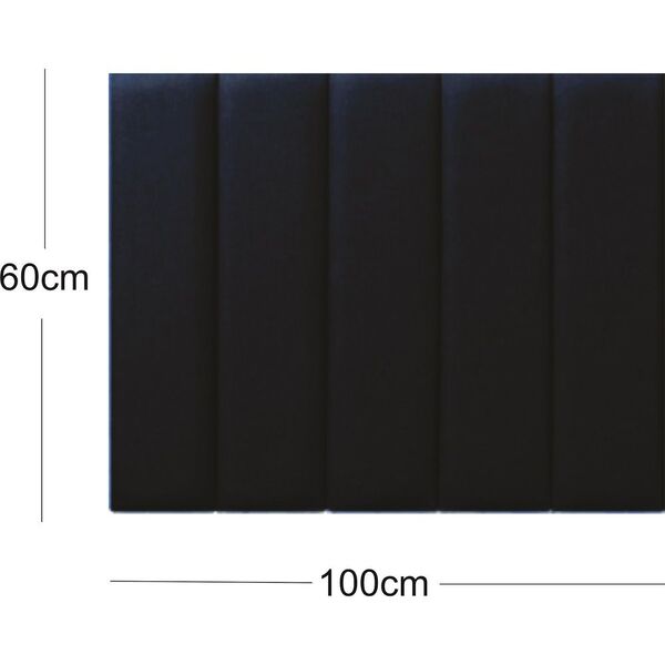 Cabeceira Cama Box Solteiro Veludo Azul Kit Com 5 Placas