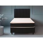 Cabeceira Cama Box Solteiro Veludo Azul Kit Com 5 Placas