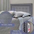 Cabeceira Cama Box Solteiro Veneza Diamond 10 Linho Cinza 90