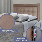 Cabeceira Cama Box Solteiro Veneza Diamond 10 Suede Liso Masc