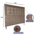 Cabeceira Cama Box Solteiro Veneza Diamond 10 Suede Liso Masc